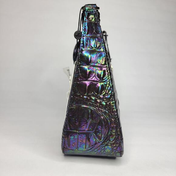 BRAHMIN Esme Black Pearl Ombre Melbourne Shoulder Bag Purse Hologram NWT - Picture 7 of 13